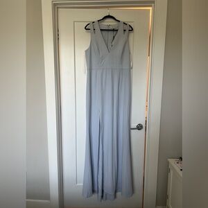Halston Heritage Floor Length Blue Formal Dress